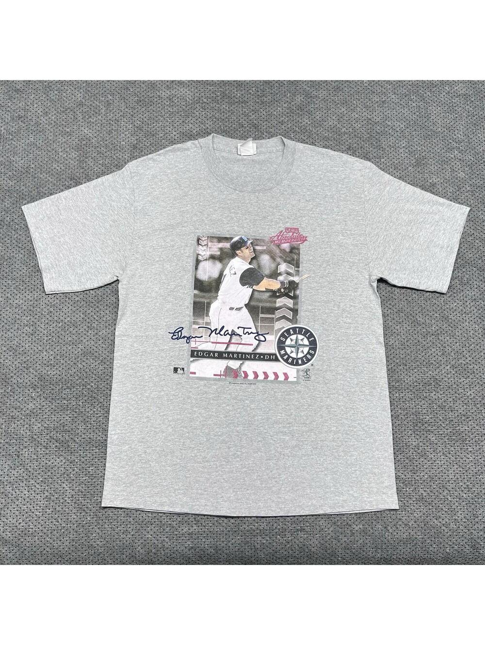 Vintage 2002 Seattle Mariners Baseball Edgar Martinez Player T-Shirt Large RARE